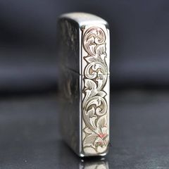 Zippo Bạc Khối Tái Bản 1941 Khắc Hoa Văn Cô Gái Sexy BK46