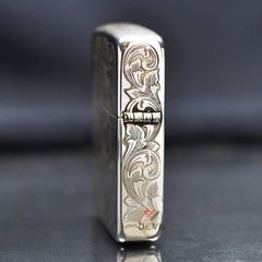 Zippo Bạc Khối Tái Bản 1941 Khắc Hoa Văn Cô Gái Sexy BK46
