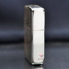 Zippo Bạc Khối Tái Bản 1941 Khắc Hoa Văn Rồng Phượng BK32