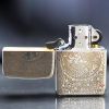 Zippo Bạc Khối Tái Bản 1941 Khắc Hoa Văn Rồng Phượng BK32