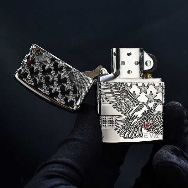 Zippo Bản Đặc Biệt Luxury Chủ Đề Đại Bàng Ái Quốc Patriotic Design Z220