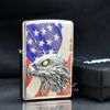 Zippo In Cờ Mỹ Gắn Emblem Đại Bàng Đầu Trắng Z158