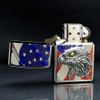 Zippo In Cờ Mỹ Gắn Emblem Đại Bàng Đầu Trắng Z158