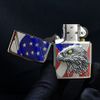 Zippo In Cờ Mỹ Gắn Emblem Đại Bàng Đầu Trắng Z158