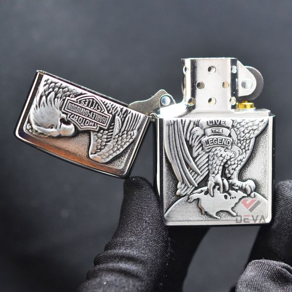 Zippo Ốp Emblem Đại Bàng & Logo Harley-Davidson Z75