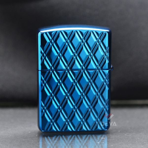 Zippo Armor Xanh Vân Kim Cương 3D Blue Diamonds Design Z332