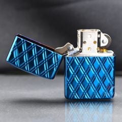 Zippo Armor Xanh Vân Kim Cương 3D Blue Diamonds Design Z332