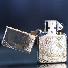 Zippo Bạc Khối Tái Bản 1937 Vintage Chặt Góc Khắc Hình Quan Vũ BK31