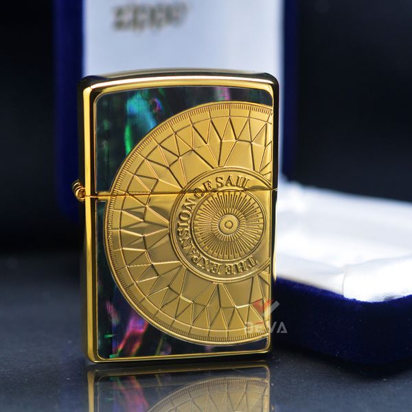 Zippo Bản Giới Hạn Khảm Trai Mặt La Bàn The Expansion Of Sail ZN01