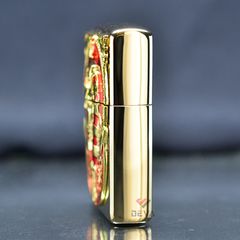 Zippo Mỹ Xuất Nhật Ốp Emblem Vị Thần Ai Cập Cổ Đại Horus ZN341