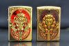 Zippo Mỹ Xuất Nhật Ốp Emblem Vị Thần Ai Cập Cổ Đại Horus ZN341