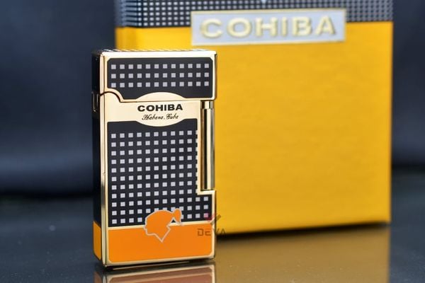 Bật Lửa Khò 1 Tia Kèm Đục Cohiba Đánh Đá Ngang COB 169