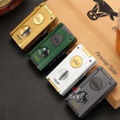 Bật lửa Lubinski khò 2 tia kèm dao cắt chữ V và đục Cigar YJA 10060