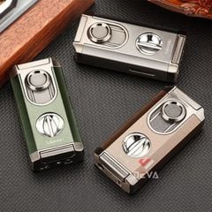 Bật lửa khò 3 tia Lubinski kèm cắt Cigar YJA 10040