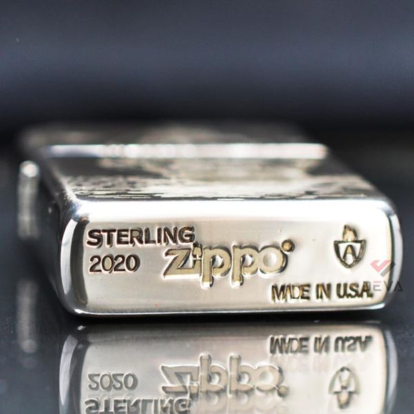 Zippo Bạc Khối Armor Hình Thuyền BK48