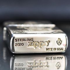 Zippo Bạc Khối Armor Hình Thuyền BK48