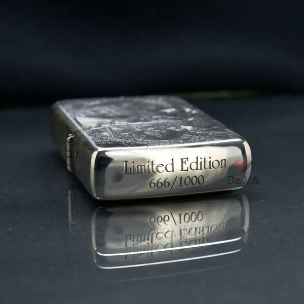 Zippo Bạc Khối Khắc Quan Vũ Quan Vân Trường BK34
