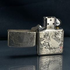 Zippo Bạc Khối Khắc Quan Vũ Quan Vân Trường BK34