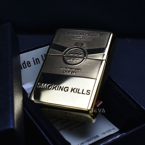 Zippo Khắc Sâu Chủ Đề Thương Hiệu Thuốc Lá 555 ZK58