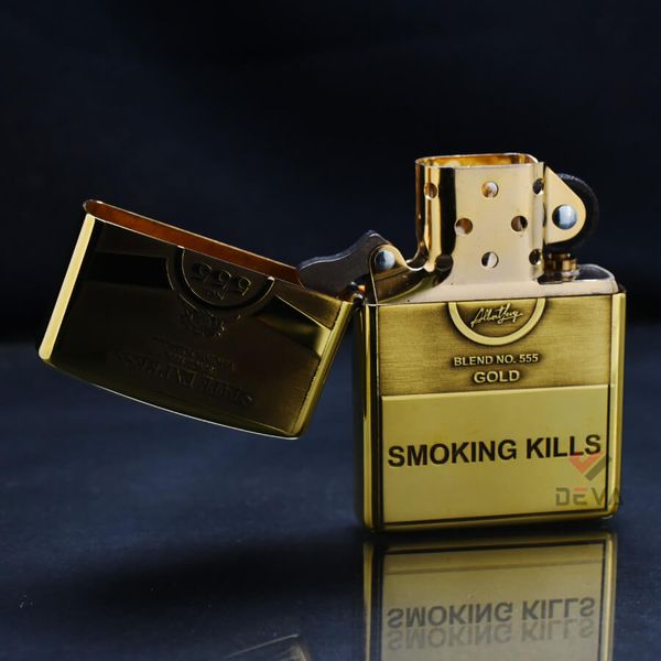 Zippo Khắc Sâu Chủ Đề Thương Hiệu Thuốc Lá 555 ZK58