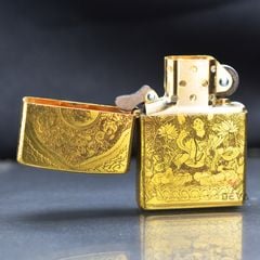 Zippo Khắc Đức Phật Bạch Độ Mẫu Tara Trắng ZN28