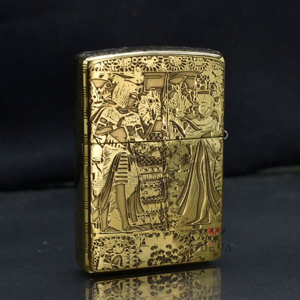 Zippo Khắc Tranh Vẽ Phong Cách Ai Cập Cổ Đại ZN214