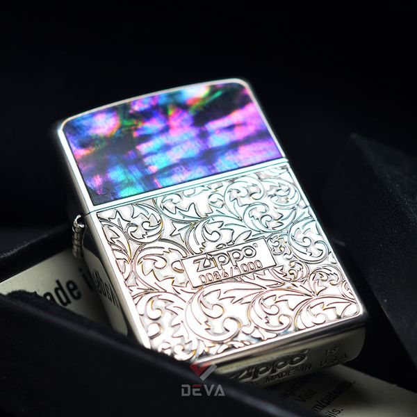Zippo Khảm Trai Hoa Văn Cổ Bản Giới Hạn ZN31