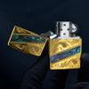 Zippo Khảm Trai Kẻ Chéo Khắc Hoa Văn Cổ Điển ZN60