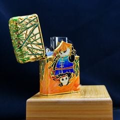 Zippo Vỏ Dày Mạ Vàng Chủ Đề Kung Fu Panda ZN73