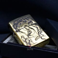 Zippo Armor Khắc Hình Đức Phật Truyền Đạo Dưới Cây Bồ Đề ZD41