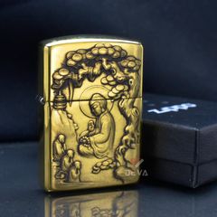Zippo Armor Khắc Hình Đức Phật Truyền Đạo Dưới Cây Bồ Đề ZD41