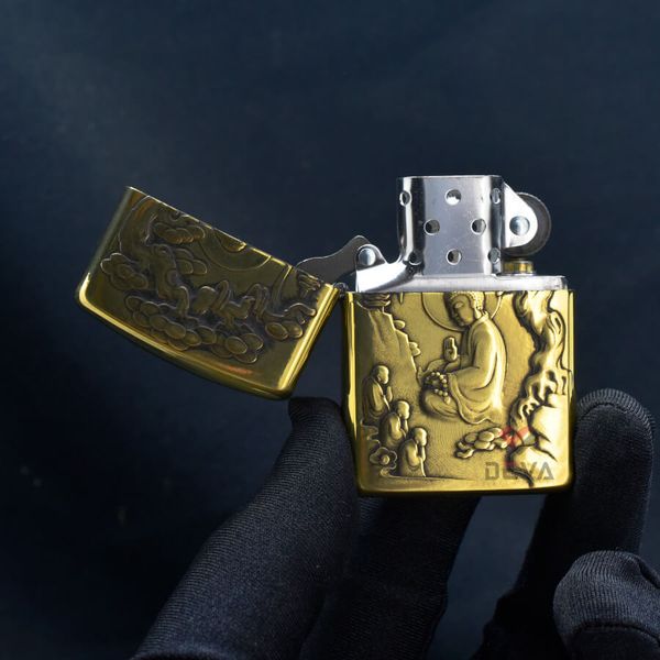 Zippo Armor Khắc Hình Đức Phật Truyền Đạo Dưới Cây Bồ Đề ZD41