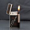 Bật lửa ST Dupont Sơn đen pháo hoa có chữ Dupont vàng D162