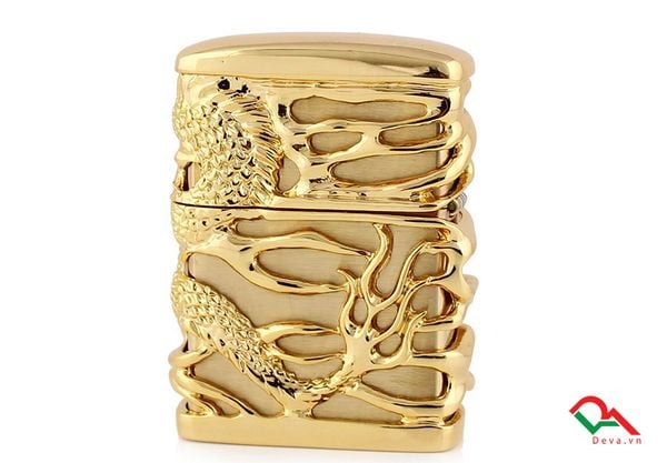 Zippo ốp Emblem hình rồng vàng ZD26