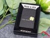 Zippo sơn đen cỏ bốn lá ZK65