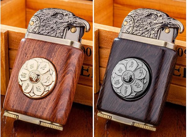 Bật lửa Zorro ốp gỗ chim đại bàng Z591