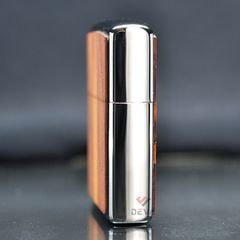 Zippo Mỹ chính hãng mạ chrome ốp  gỗ Tuyết Tùng Z282