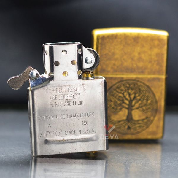 Zippo Đồng Bụi Khắc Cây Cuộc Đời Tree Of Life Z315