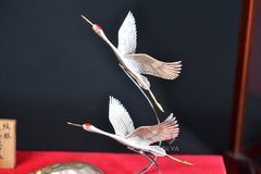 Mô Hình Bạc Trang Trí Chủ Đề Rùa Và Hạc MHB01