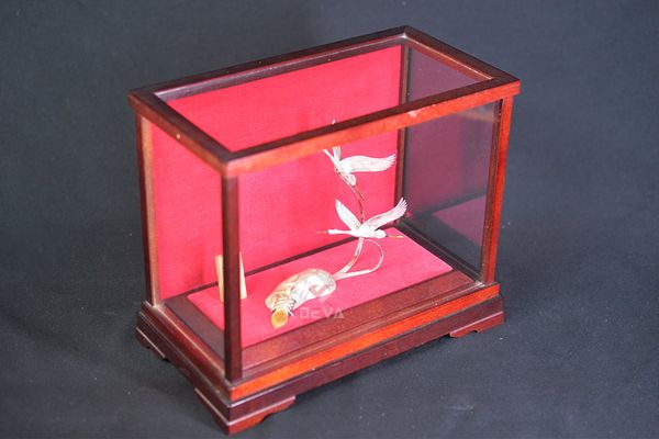 Mô Hình Bạc Trang Trí Chủ Đề Rùa Và Hạc MHB01