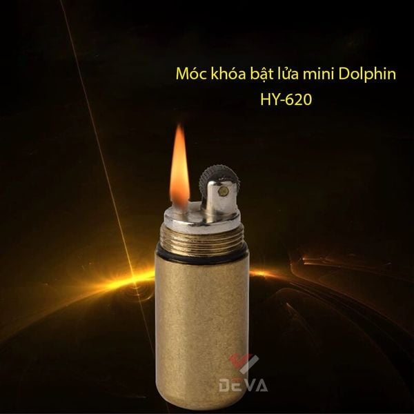 Móc khóa bật lửa xăng đá chính hãng Dolphin siêu nhỏ HY-620