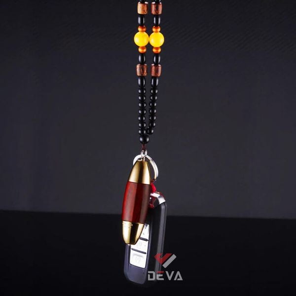 Móc khóa bật lửa mini bọc gỗ kèm đèn LED WD869