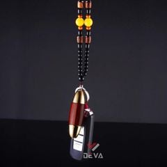 Móc khóa bật lửa mini bọc gỗ kèm đèn LED WD869