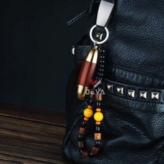 Móc khóa bật lửa mini bọc gỗ kèm đèn LED WD869