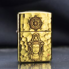 Set Zippo Armor Phật và Chén Hoa Sen ZN201
