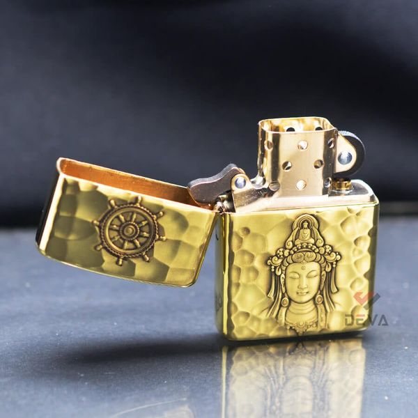Set Zippo Armor Phật và Chén Hoa Sen ZN201