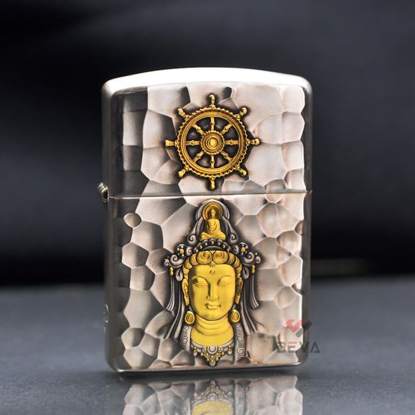 Set Zippo Armor Phật và Chén Hoa Sen ZN201