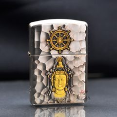 Set Zippo Armor Phật và Chén Hoa Sen ZN201