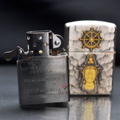 Set Zippo Armor Phật và Chén Hoa Sen ZN201