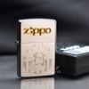 Zippo Satin Khắc CNC Chủ Đề Tượng Nữ Thần Tự Do ZK62